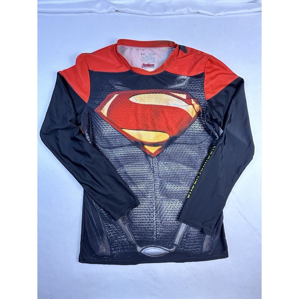 Under Armour Superman Long‎ Sleeve Compression Shirt Men XL Heat Gear AlterEgo